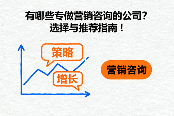 有哪些專做營銷咨詢的公司？選擇與推薦指南！